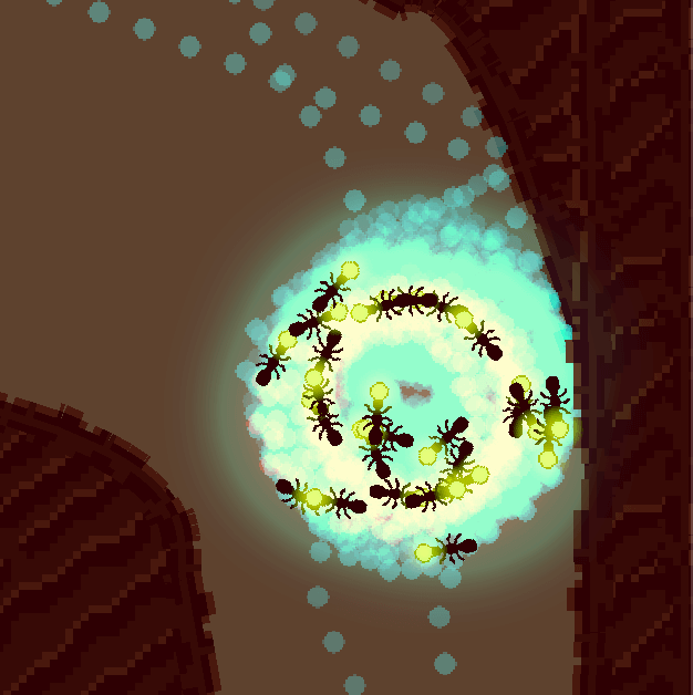 Prototype game Ant death spiral